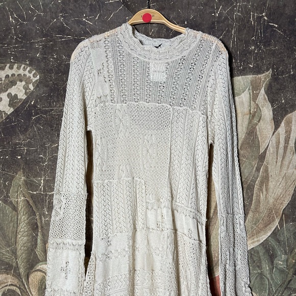 New Free People Snowflake Sweater Dress 